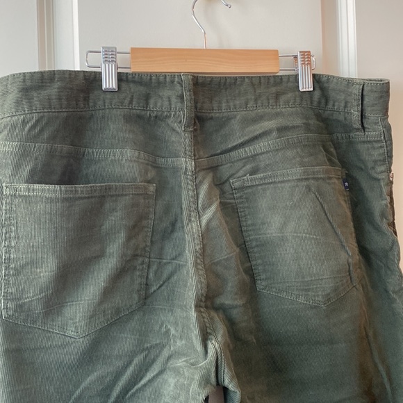 Men’s 7 Diamonds Clifton Corduroy Green Pant Slim Straight 36/30 - Picture 5 of 7